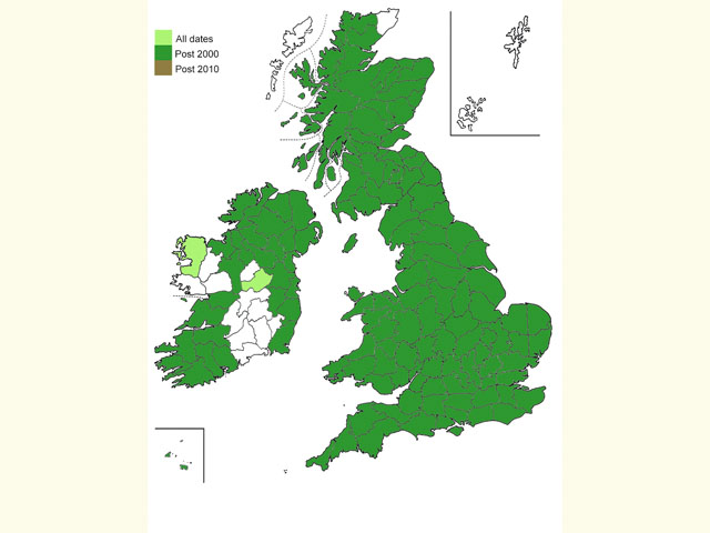  Distribution map Copyright Martin Evans 