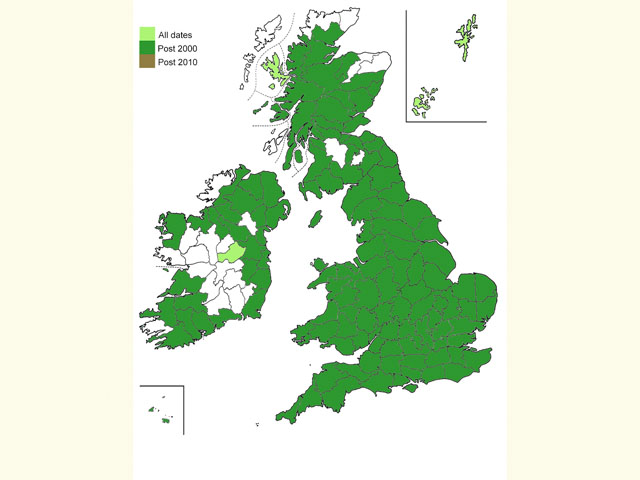  Distribution map Copyright Martin Evans 