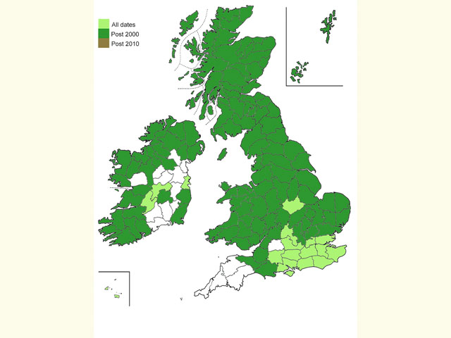  Distribution map Copyright Martin Evans 