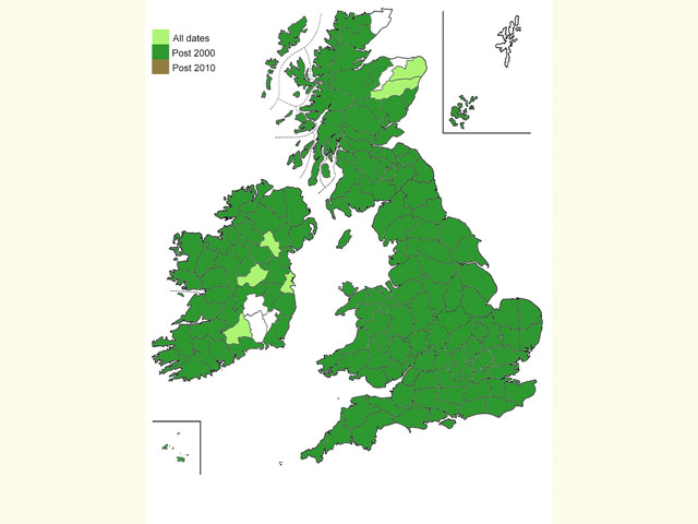  Distribution map Copyright Martin Evans 