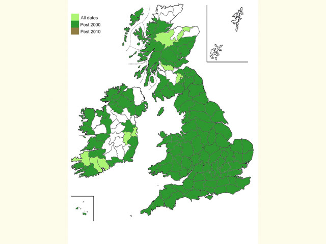  Distribution map Copyright Martin Evans 