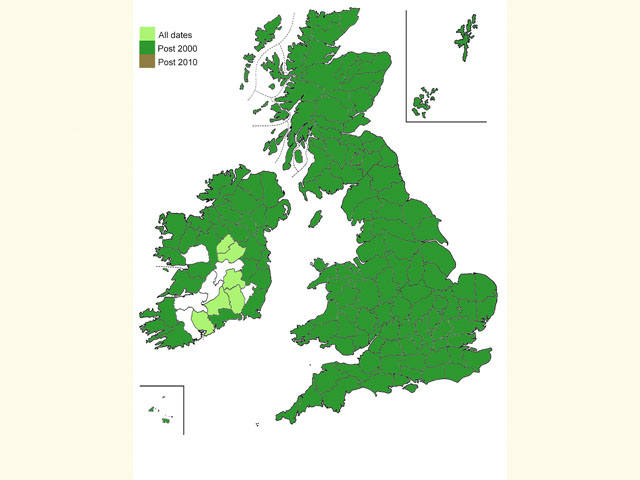  Distribution map Copyright Martin Evans 