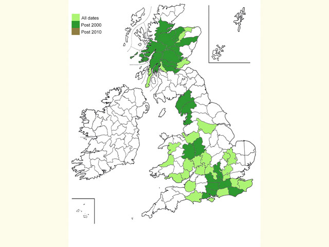  Distribution map Copyright Martin Evans 