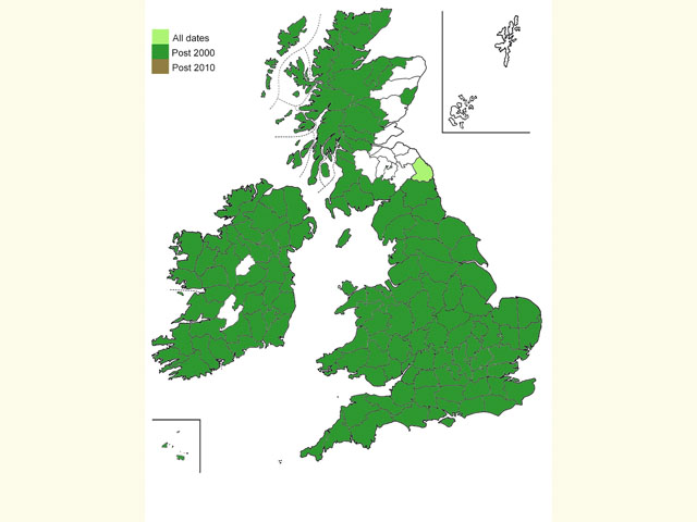 Distribution map Copyright Martin Evans 