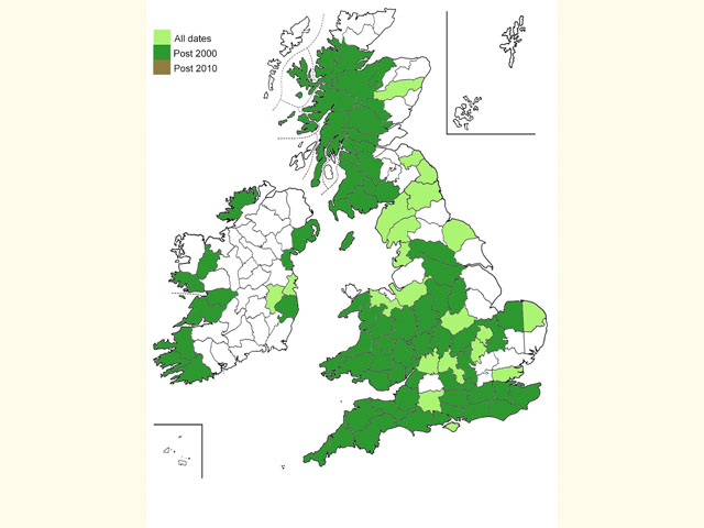 Distribution map Copyright Martin Evans 