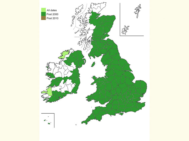  Distribution map Copyright Martin Evans 