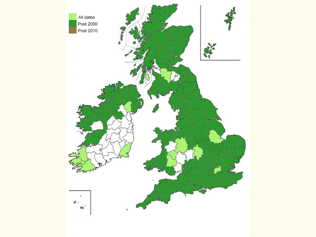  Distribution map Copyright Martin Evans 