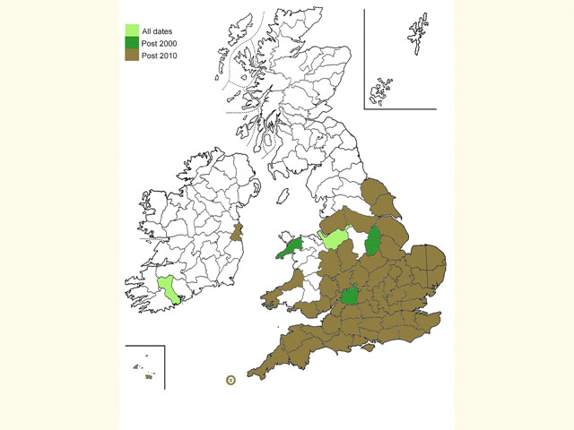  Distribution map Copyright Martin Evans 