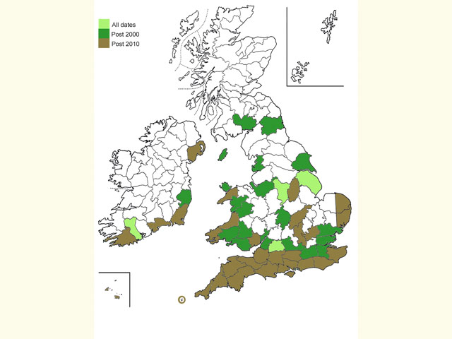  Distribution map Copyright Martin Evans 