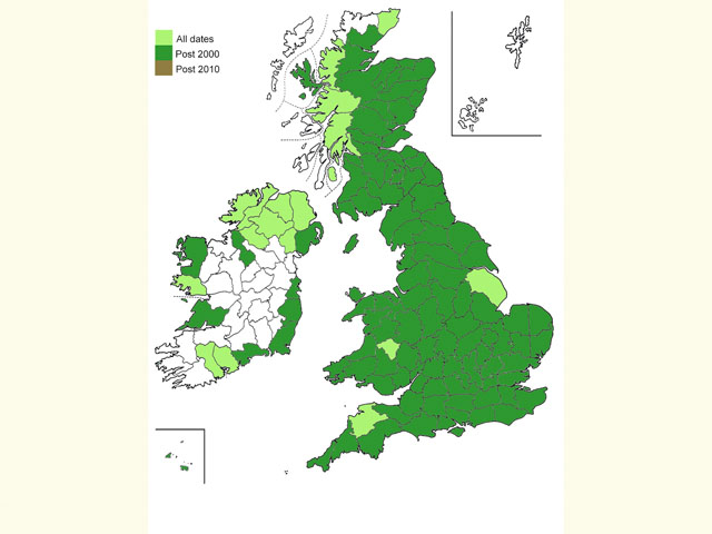  Distribution map Copyright Martin Evans 