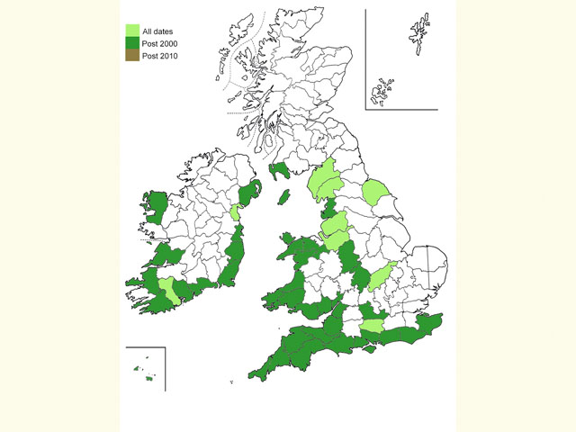  Distribution map Copyright Martin Evans 