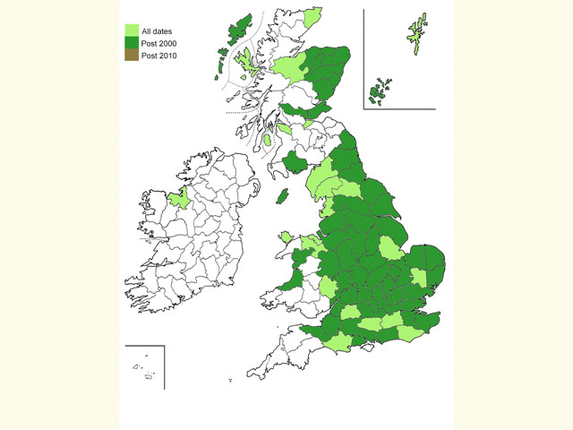  Distribution map Copyright Martin Evans 
