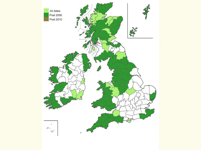  Distribution map Copyright Martin Evans 