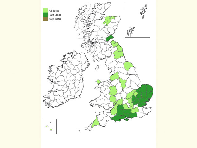  Distribution map Copyright Martin Evans 