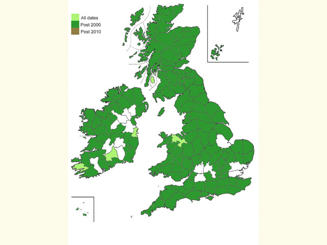  Distribution map Copyright Martin Evans 