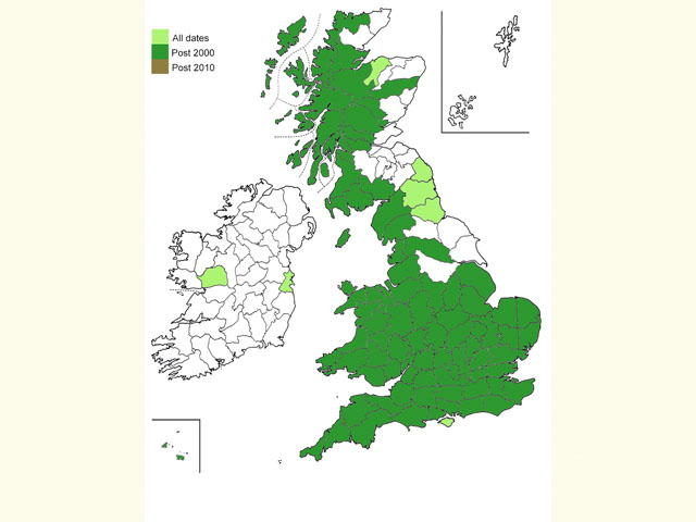  Distribution map Copyright Martin Evans 