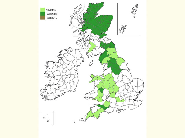 Distribution map Copyright Martin Evans 
